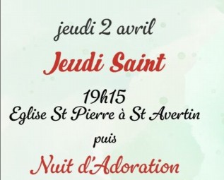 jeudi Saint , messe en mémoire de la Cène du Seigneur